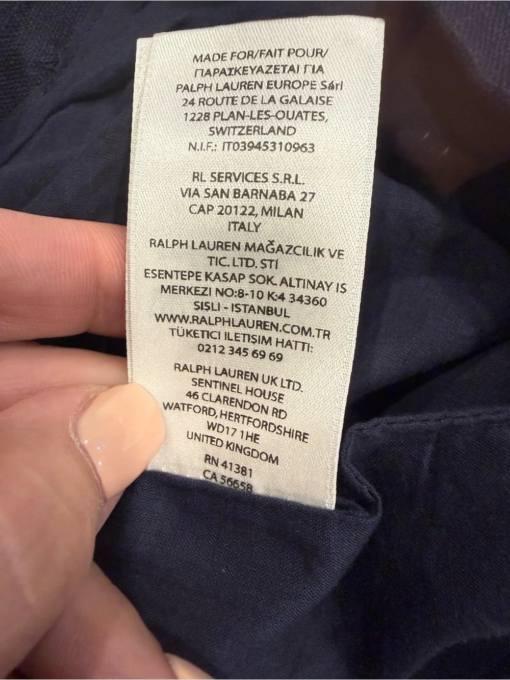 Ralph Lauren UK Girl’s Navy Linen Shorts